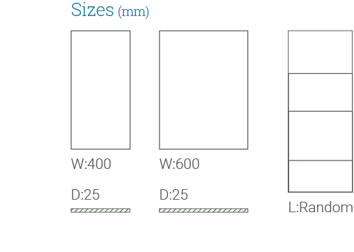 Aeolian Sandstone Paving sizes available