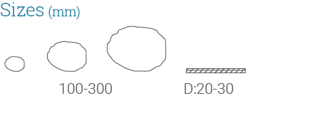 Grey Paddlestones sizes available