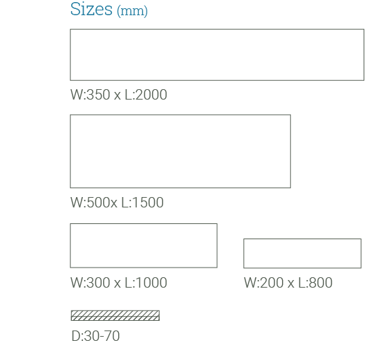 SlateWood Paving sizes available