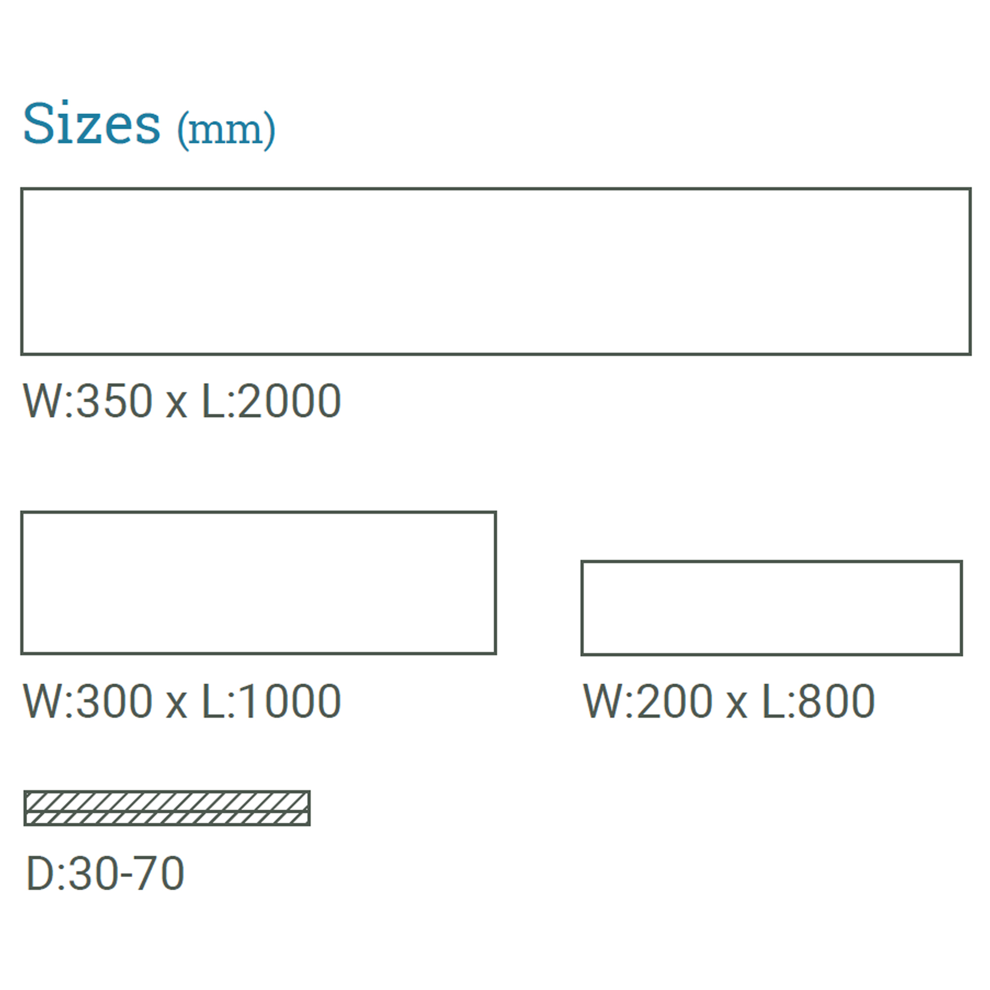 SlateWood sizes available