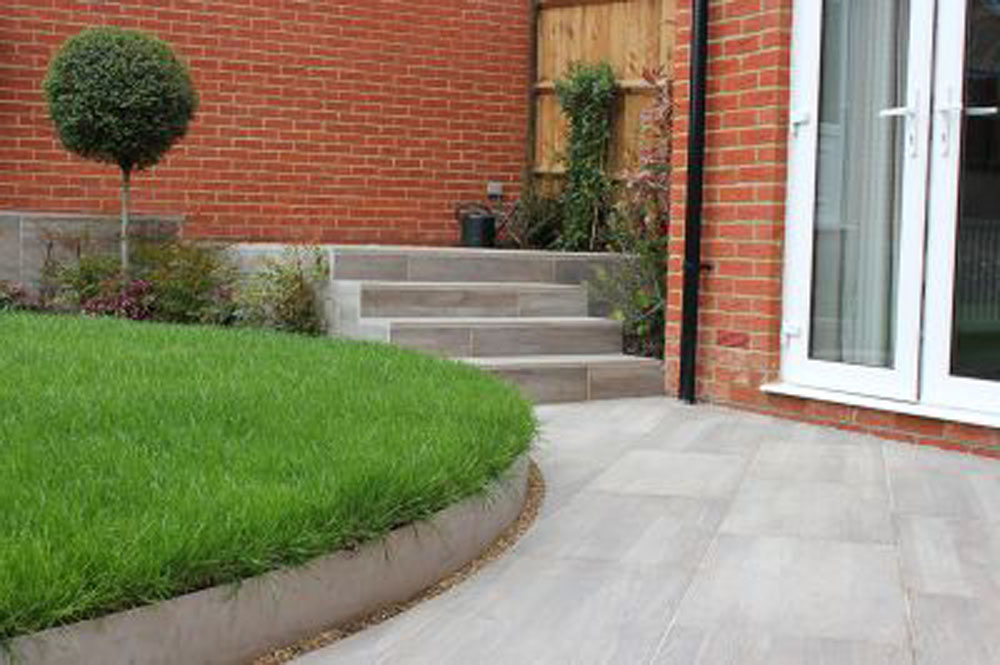 Emperor Porcelain Paving in Walnut