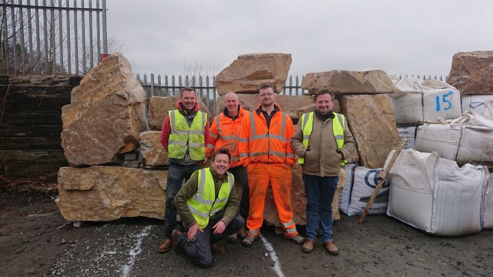 The Trailfinders Dream Team with the guys from CED Stone Scotland